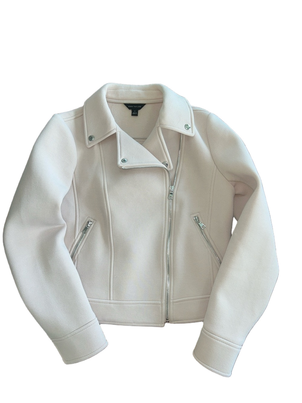 Ann Taylor: Women's Blush Pink Moto Jacket: Size 8
